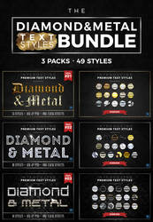 Diamond and Metal Text Styles Bundle by ivelt