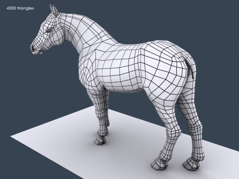 3D horse model wireframe 03 by SanchezClaire on DeviantArt