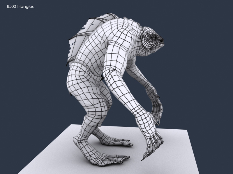 3D model 'Hybride'wireframe 01 by SanchezClaire on DeviantArt