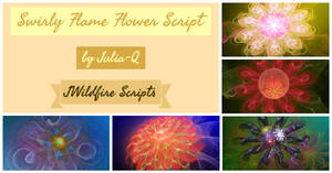 Swirly Flame Flower Script