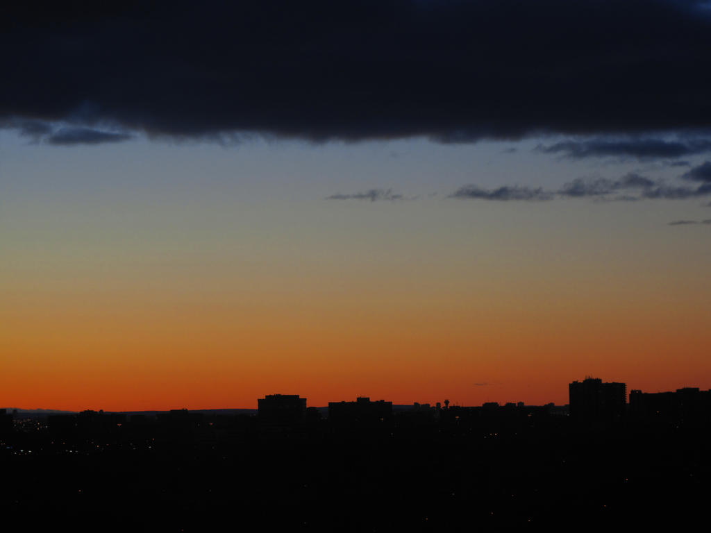 Sunset Framed by Black.