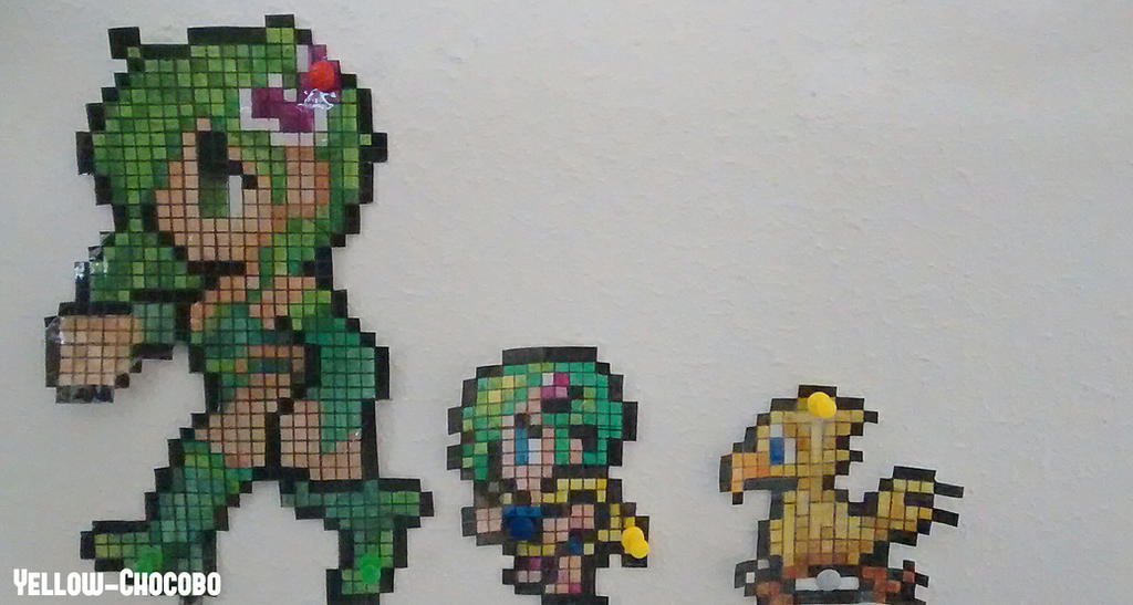 Child Rydia Sprit Adult!Rydia Child!Rydia and Chocobo by Yellow-Chocobo on DeviantArt