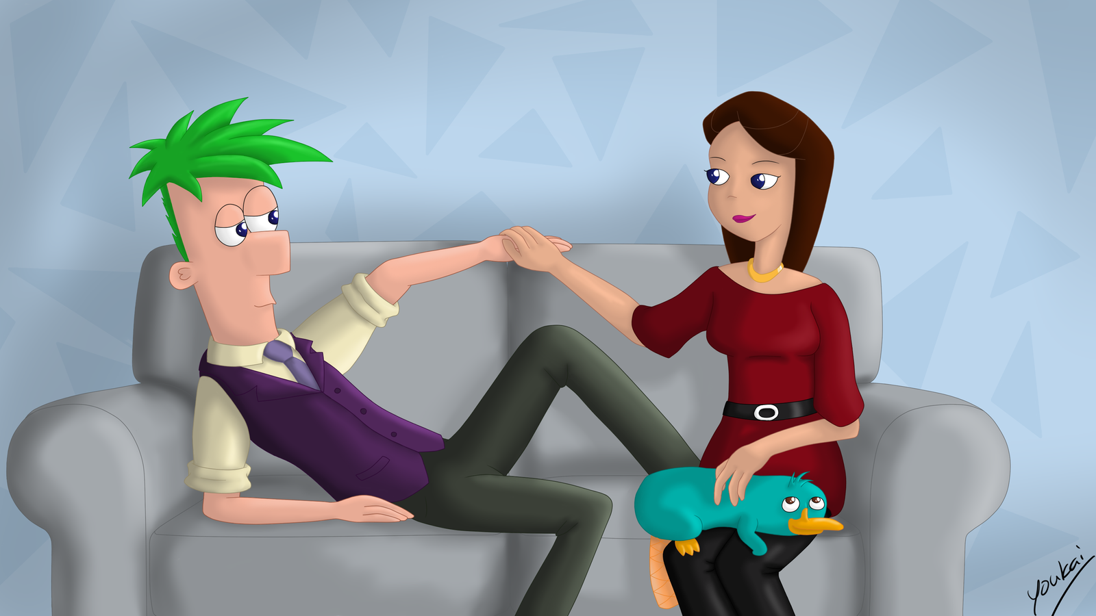 Ферб и Ванесса любовь