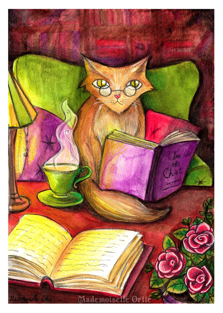 Le Chat Qui Lit By Mademoiselleortie On Deviantart Le Chat Qui Lit By Mademoiselleortie On Deviantart