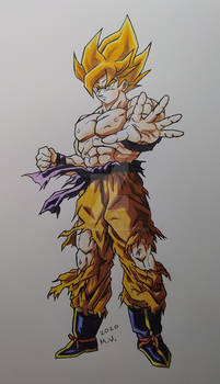 Goku ssj Frieza Saga colored