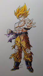 Goku ssj Frieza Saga colored
