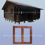 Window and Wooden House - PNG Stock