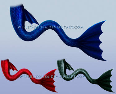 Dark Mermaid Tail - PNG Stock