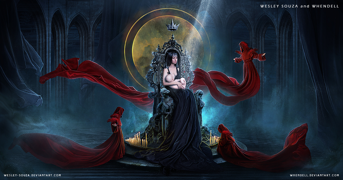 Iluminada - Dark Fantasy artwork for Book Cover by Wesley-Souza on