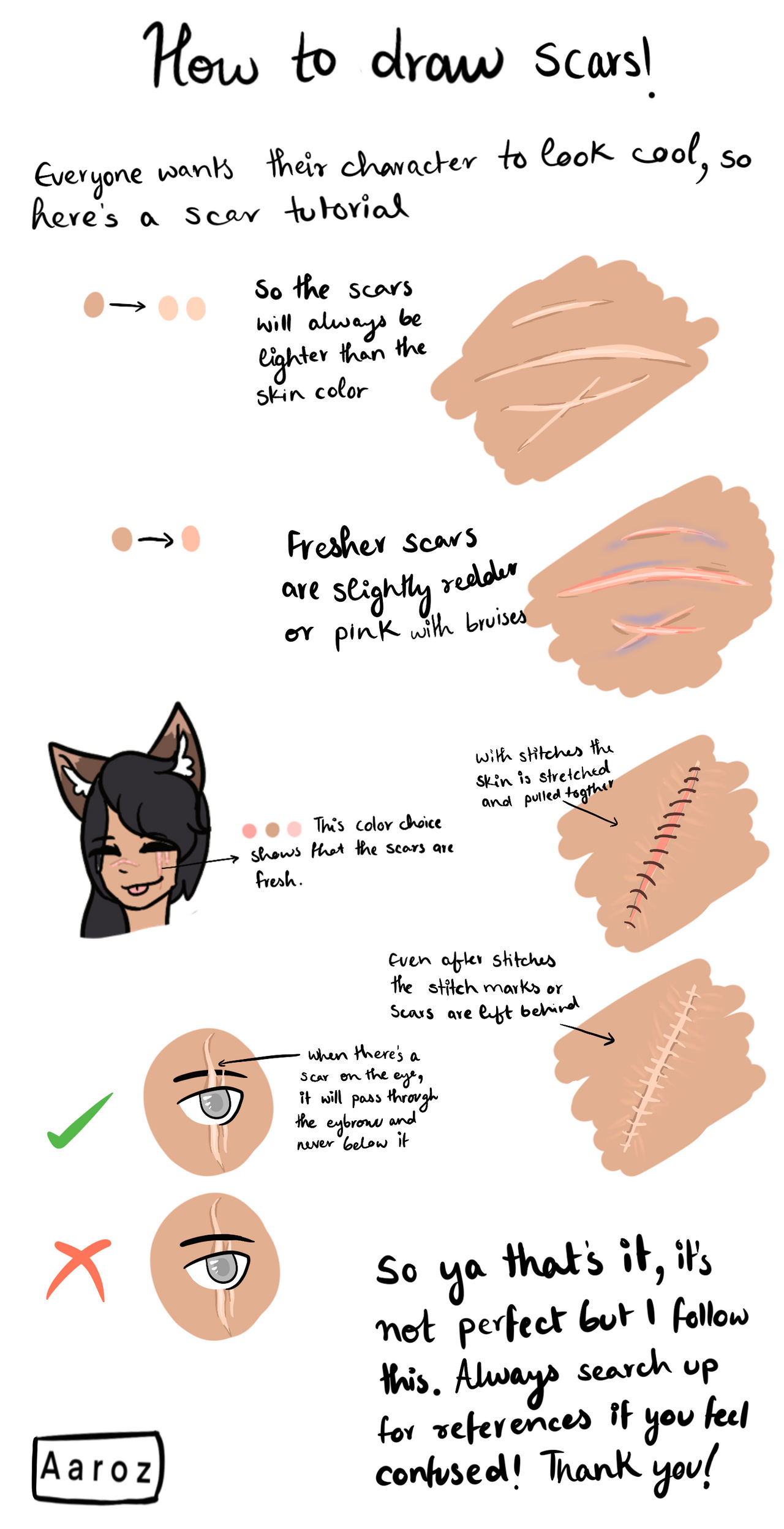 Scar Drawing Tutorial Just a random Scar Tutorial by Aaroz224 on DeviantArt