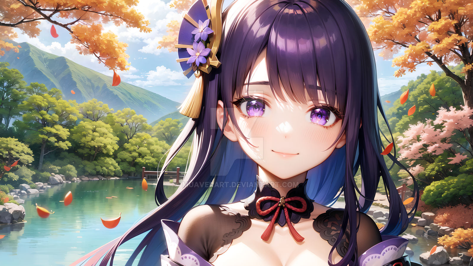 Raiden Shogun // Wallpaper by MuaverART on DeviantArt