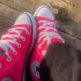 Tiny Feet In Pink Converse 