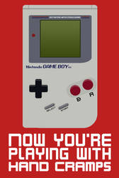 Gameboy Vector - Playing with Hand Cramps