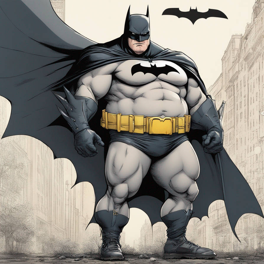 Run Batman Fat Batman Belly by Whatevrrrrrr on DeviantArt