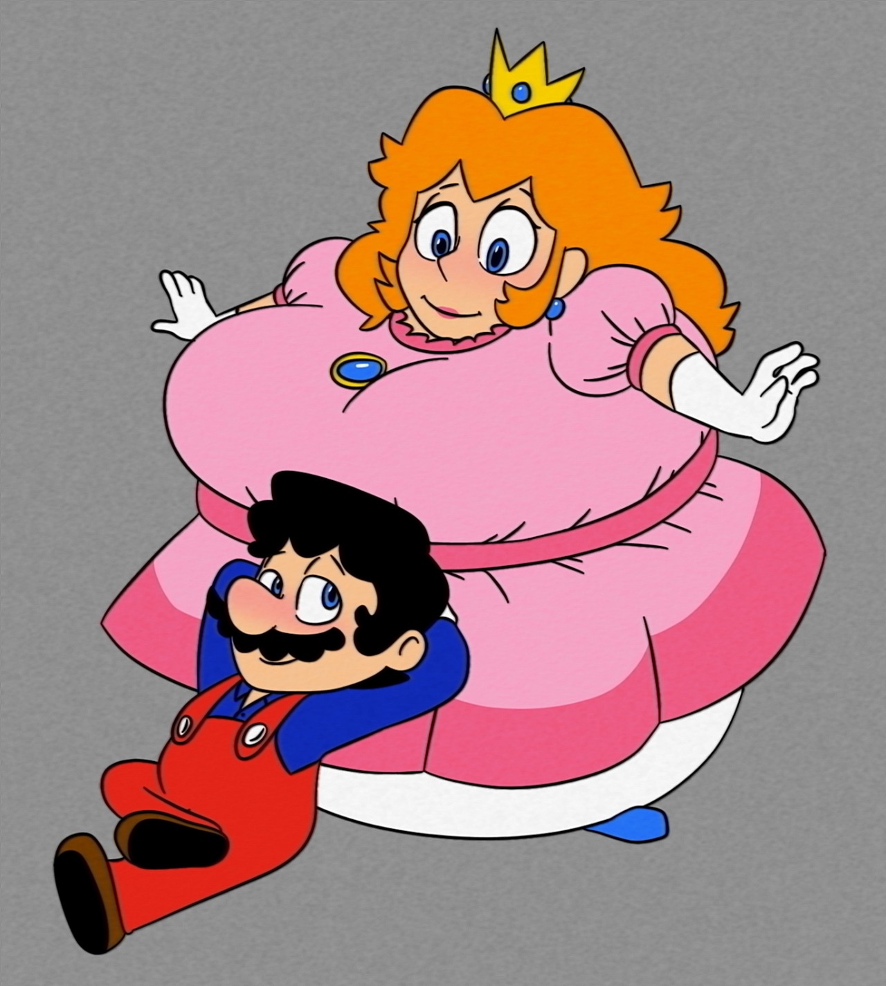 Mario X Peach - Inflation by Macroy64 on DeviantArt