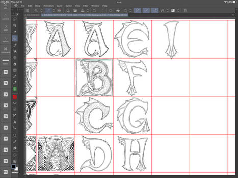 Inklings Dragon Font progress