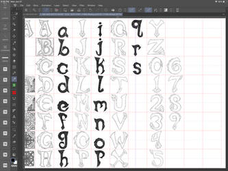 Inklings Dragon Font progress 4