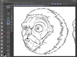 Inking Mr Pentagon Face