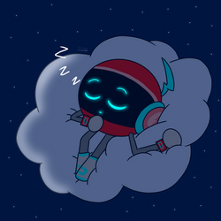 (YCH Done)Red - Bot's Sleeping