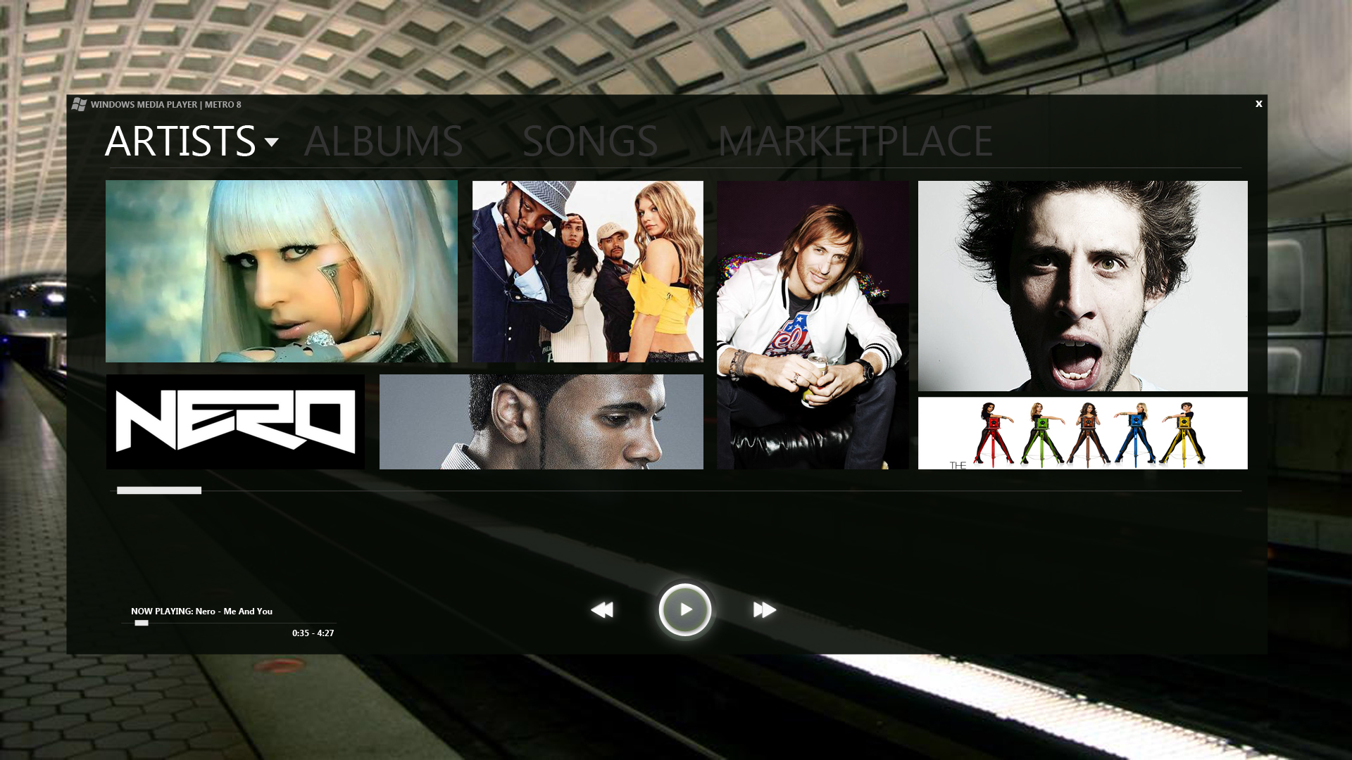 Windows 8 Media Player Metro Style