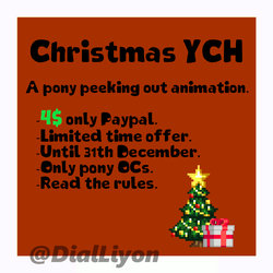 Christmas YCH - Pony peeking out animation