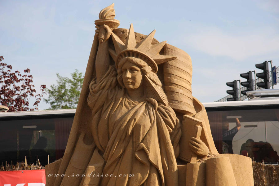 Statue of Liberty in Sand
