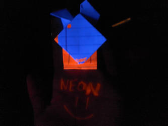 Neon Playboy origami