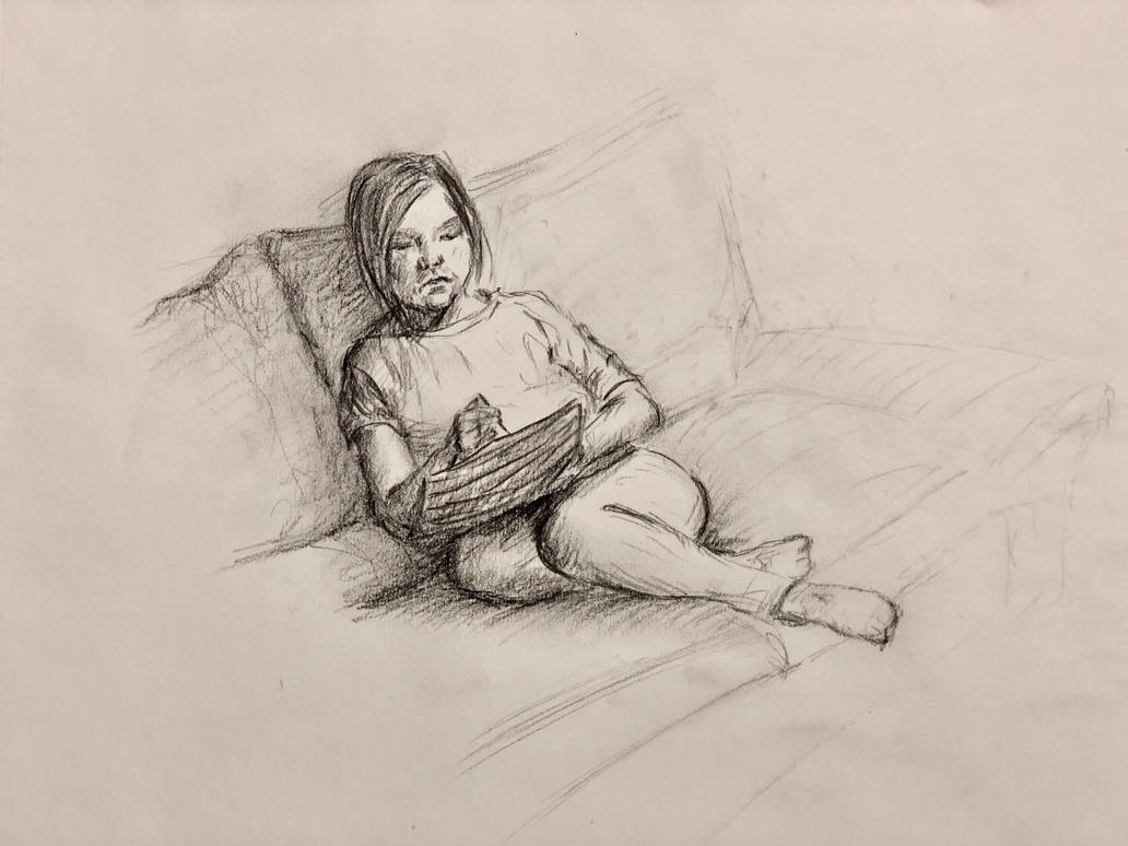 Hard at homework by akarudsan