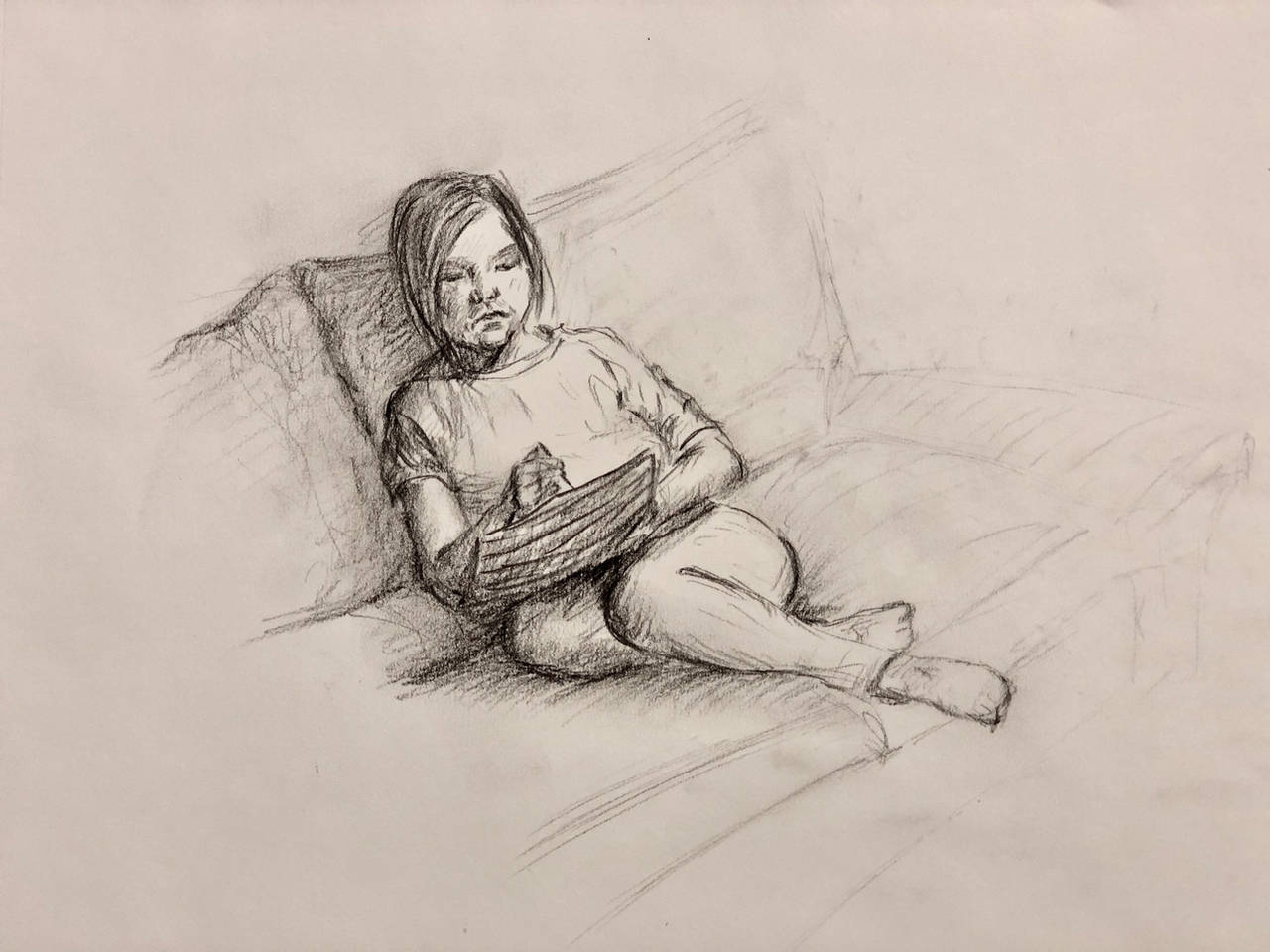 Hard at homework by akarudsan