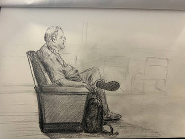 Live sketch at the airport 