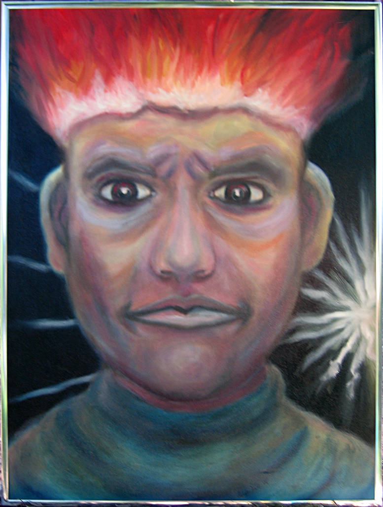 Exploding head self portrait by Bioanger on DeviantArt