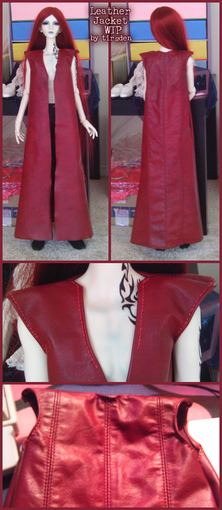 sleeveless leather jacket WIP