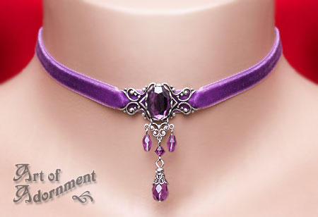 Opium Filigree Velvet Choker