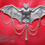 Gothic Bat Brooch