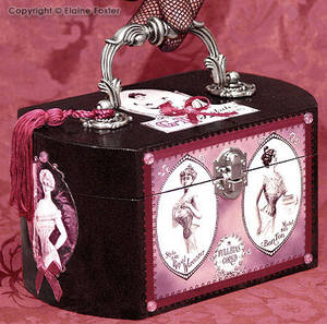 Burgundy Corset Box Purse