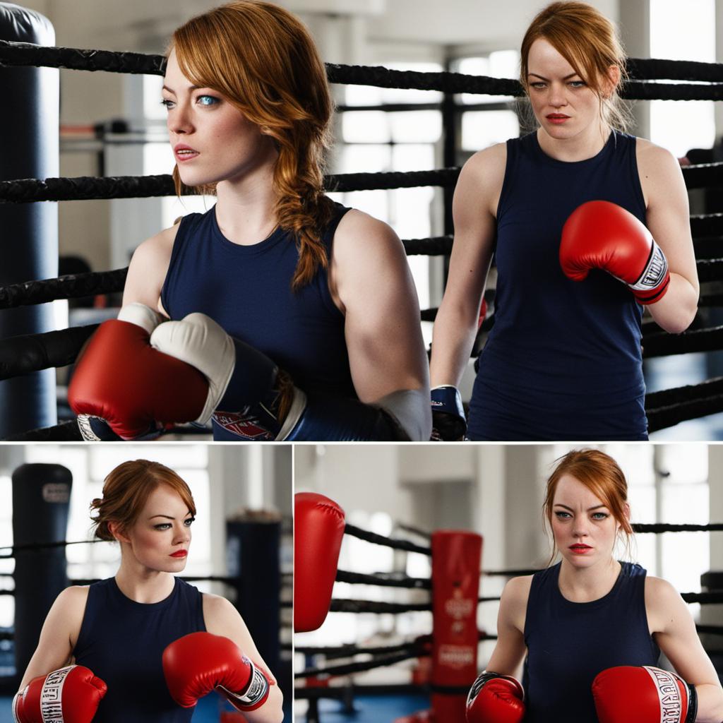 Emma stone boxing by BlueLantern2001 on DeviantArt