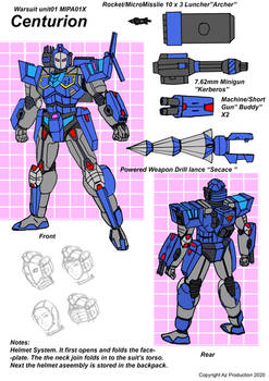 MIPA01X Centurion War-suit Data