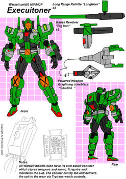 MIPA03P Execuitoner War-suit Data