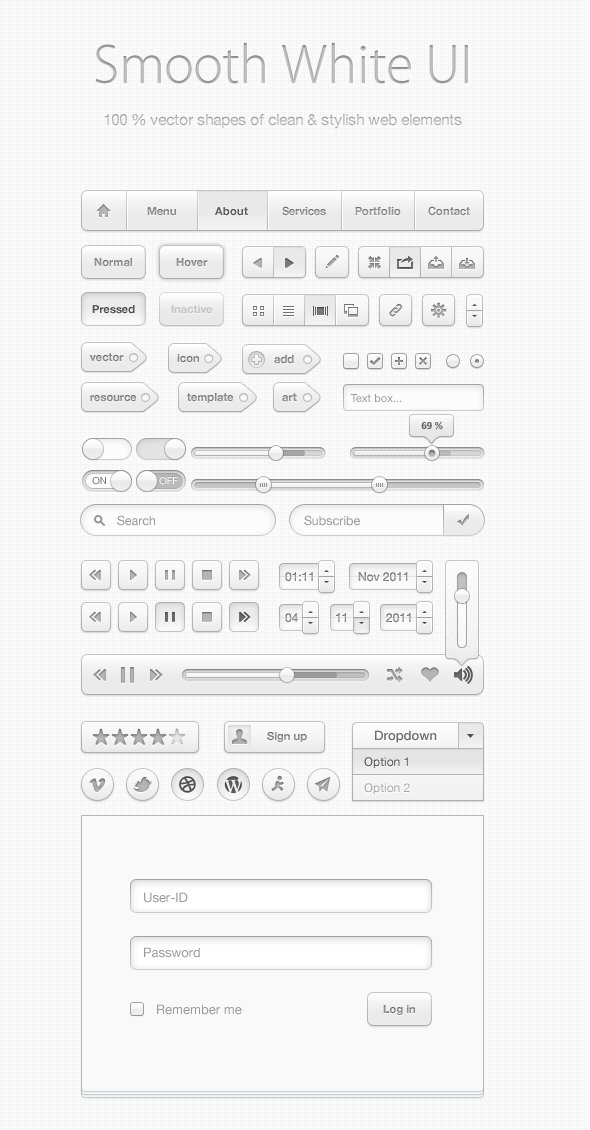 Ui Design Examples White Smooth White UI by okidoci on DeviantArt