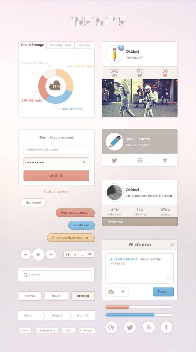 Infinite UI Kit by okidoci
