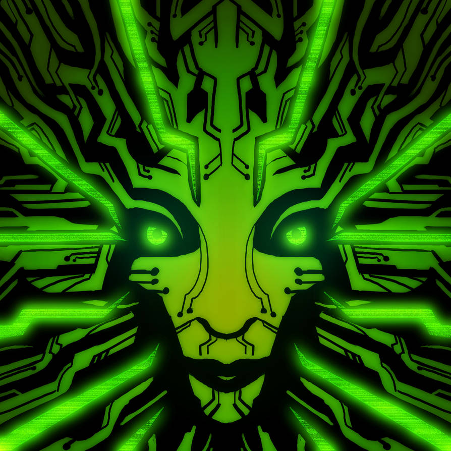 Redesign of Classic SHODAN's green face. by DeepChrome on DeviantArt