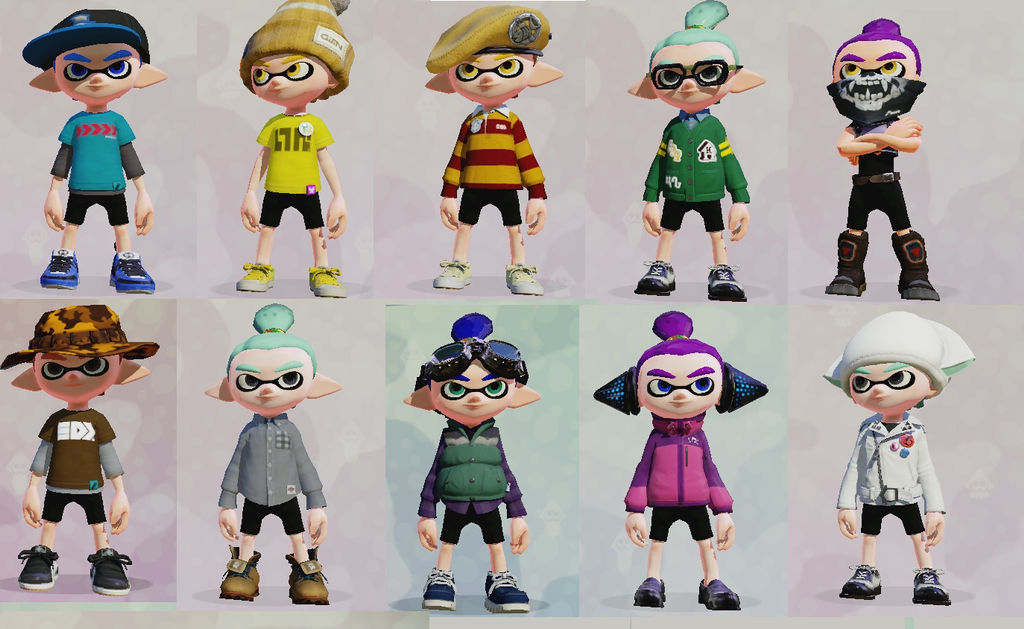 The Flock in Splatoon (Group B) by BriannaTheBlackCat on DeviantArt