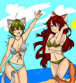 Nyan Neko Sugar Girls beach