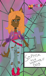 New oc name  Sophia the werewolf dog