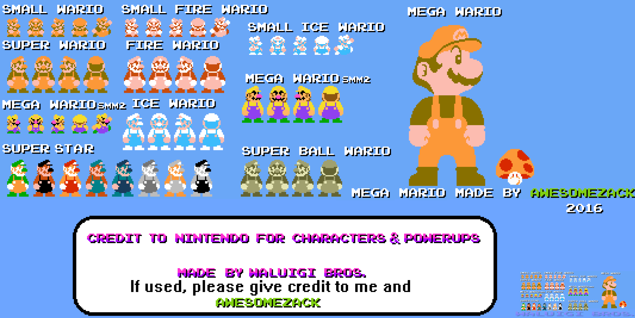 Wario PowerUps SMB Style by WaluigiBros on DeviantArt