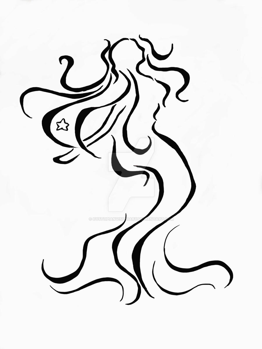 Tribal Mermaid Silhouette