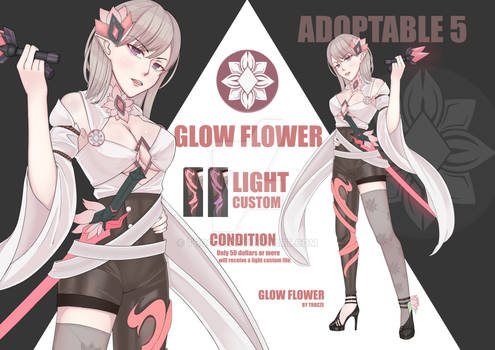 ADOPTABLE 5 (CLOSED) GLOW FLOWER !