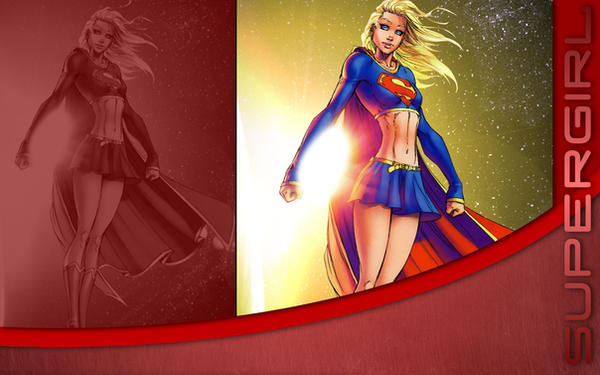 Supergirl in Space Background