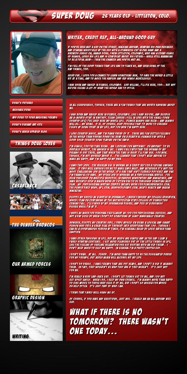 MySpace Div Layout by cotrackguy on DeviantArt