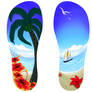 Beach Flipflops Design